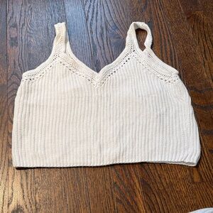 Abercrombie & Fitch Cream Knit Crop Top